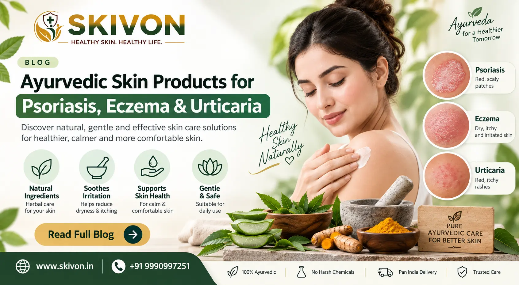 Ayurvedic Skin Products for Psoriasis, Eczema & Urticaria 